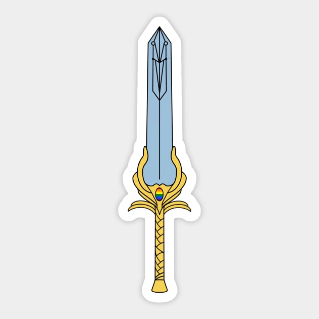 Pride flag Rainbow Sword - inspired by She-ra and the princesses of power Sticker by tziggles